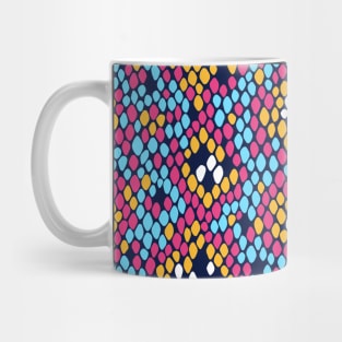 Snakeskin Pattern (Marigold, Pink and Blue) Mug